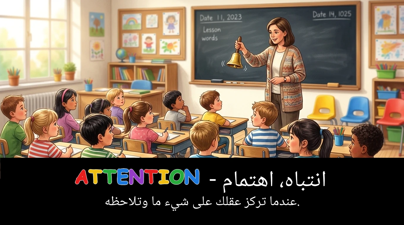 Arabic Illustration for attention